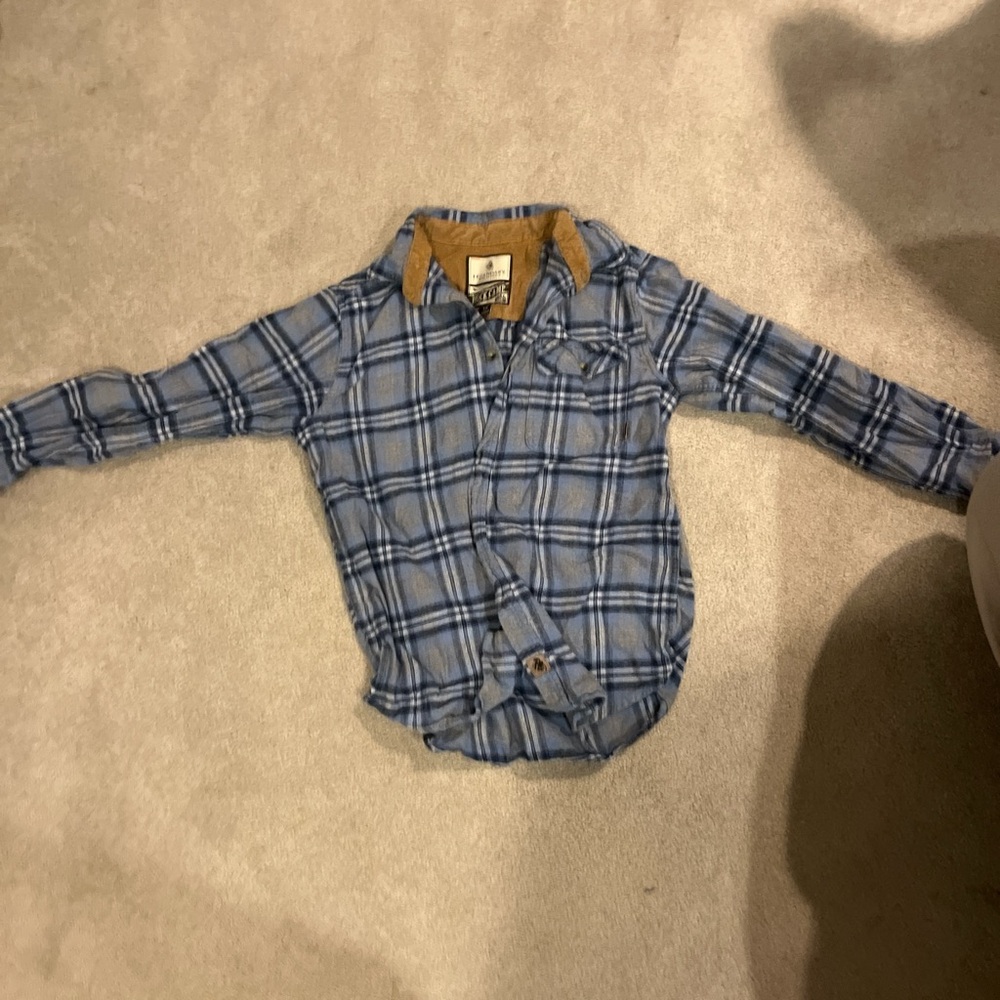 Legendary Whitetails Blue Button Down Shirt Classic Plaid